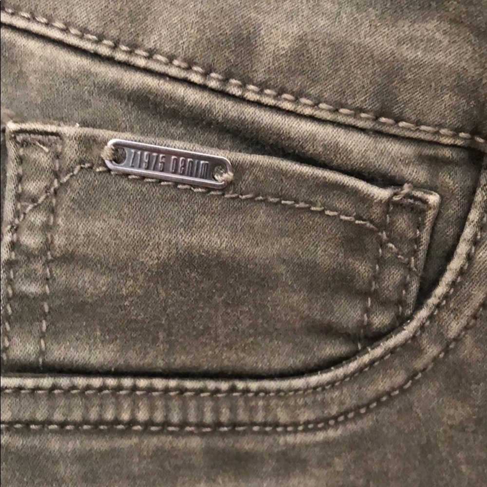 Olive Green Zara Skinny Hight Waist Jeans - Picture 4 of 5